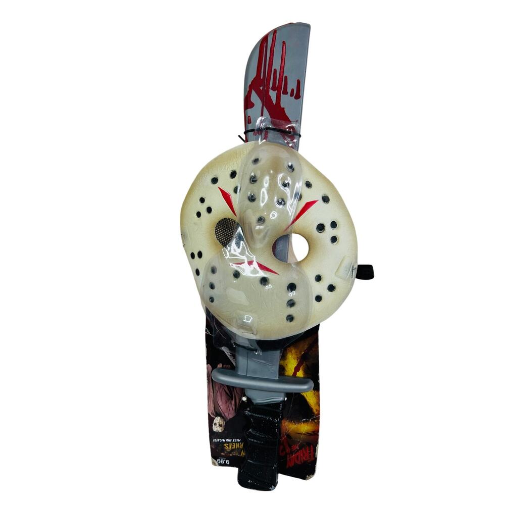 Jason‎ Voorhies Mask & Machete Set Costume Accessory Kit Friday the 13th